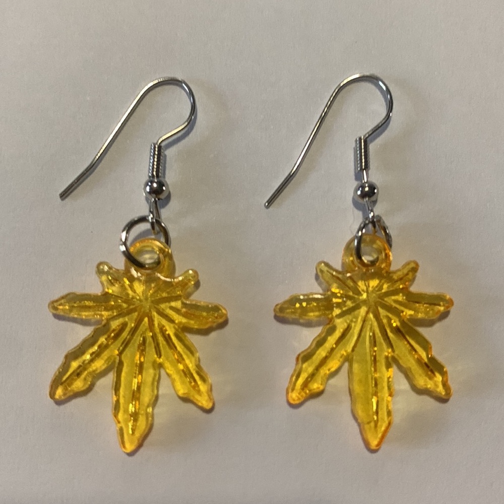Weed leaf earrings - Picture 9 of 10